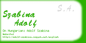 szabina adolf business card